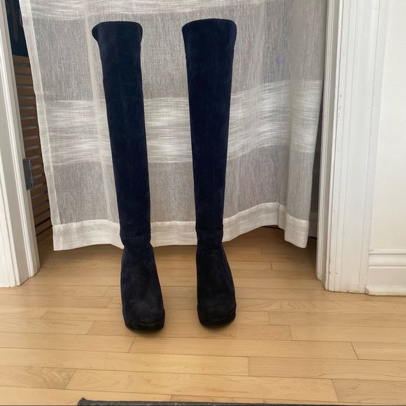 Suede navy over the knee boot size 39 - Picture 4 of 4